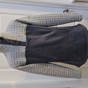 COLUMBIA Sunday Summit II Tunic Sporty Quilted Gray Pullover Sweatshirt Sweater